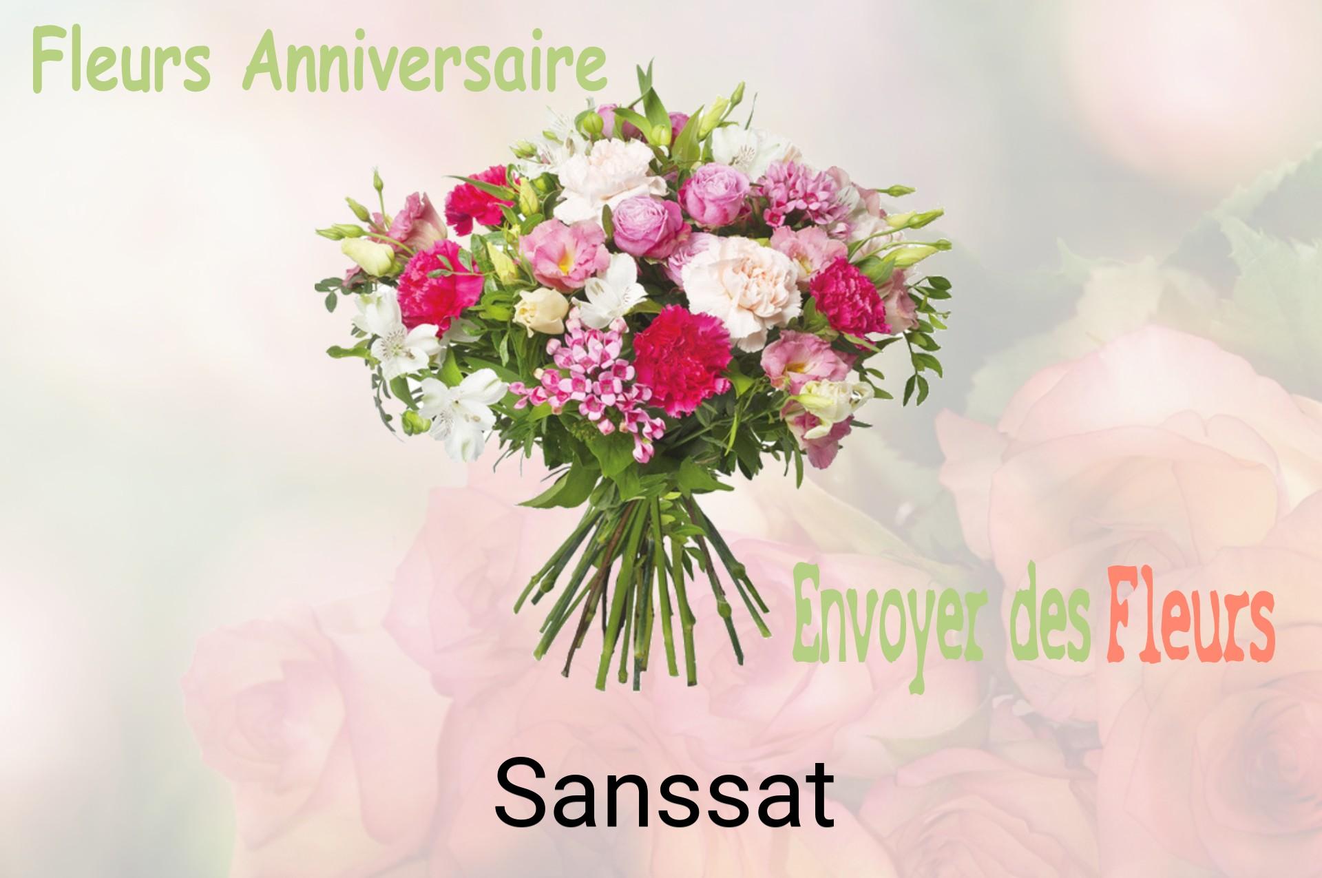 Bouquet de fleurs d’anniversaire livré à Sanssat